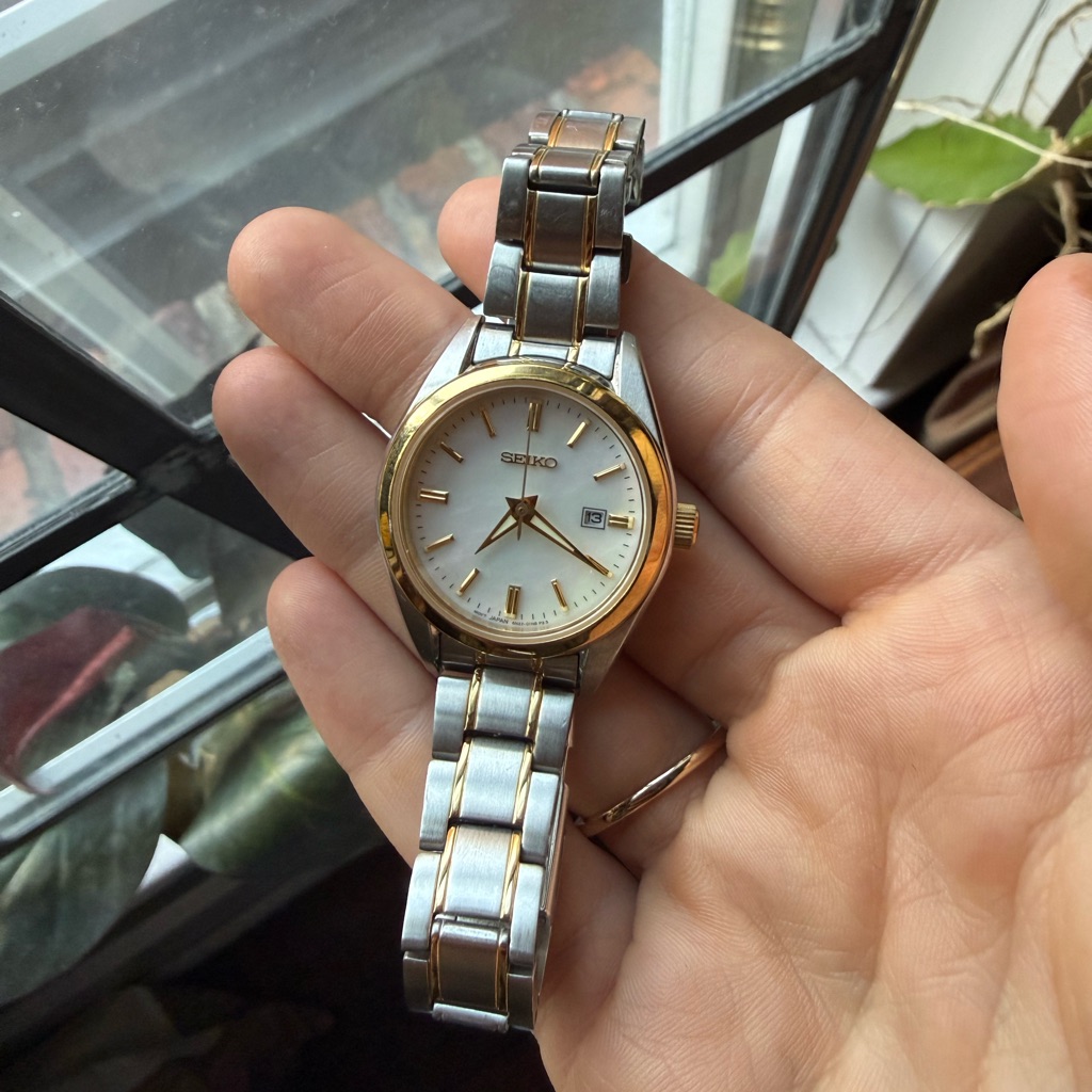 Seiko TwoTone Silver And Gold Ladies Watch